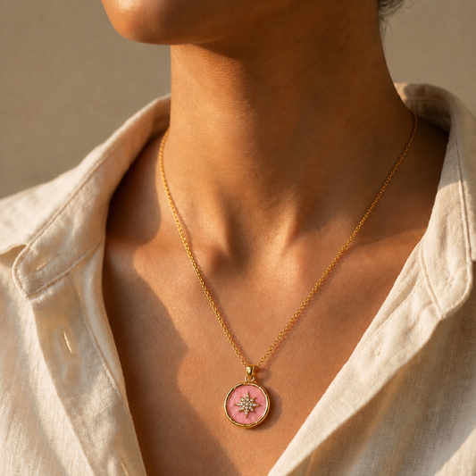 Rosรฉ Bloom Aura Necklace