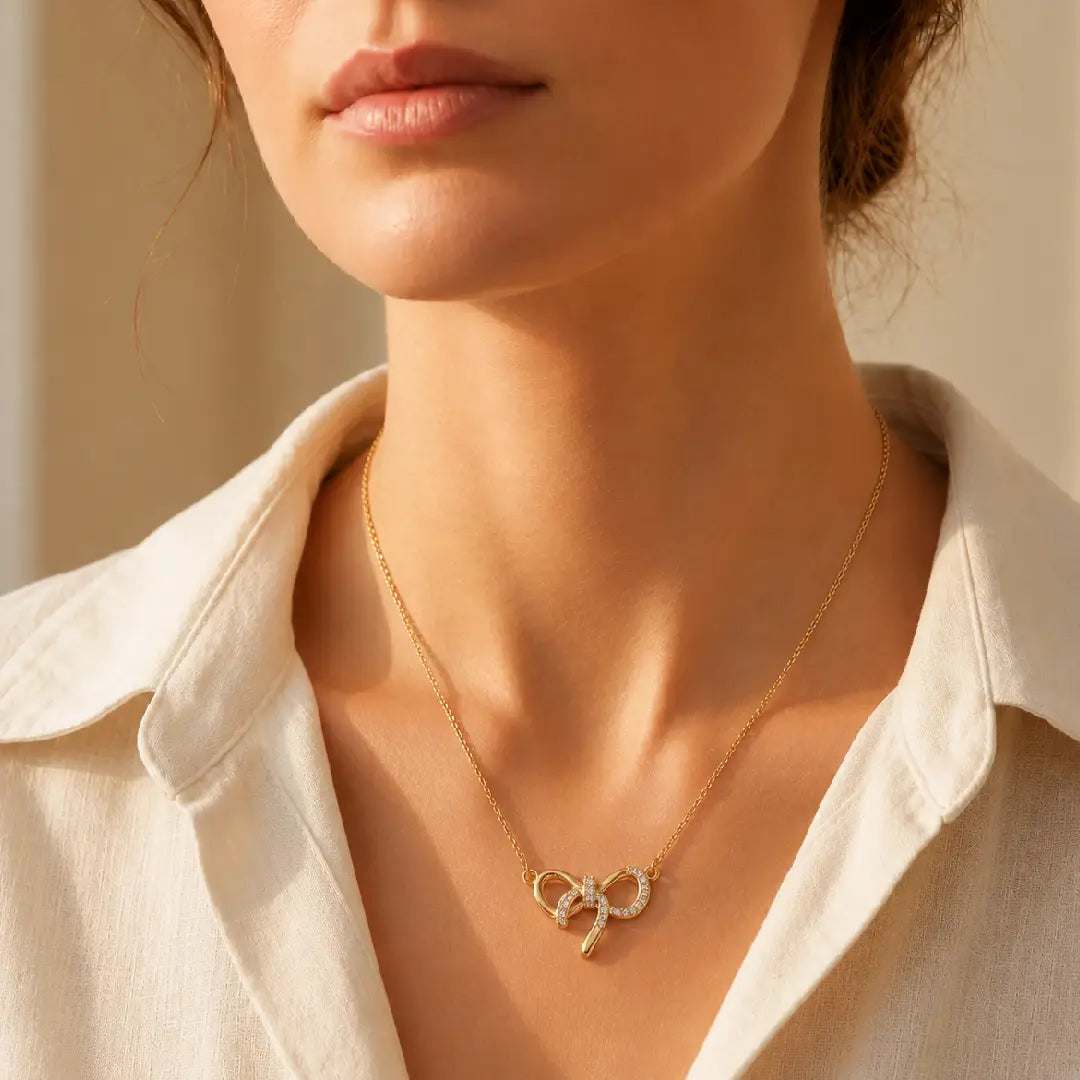 Lustre Ribbon Necklace