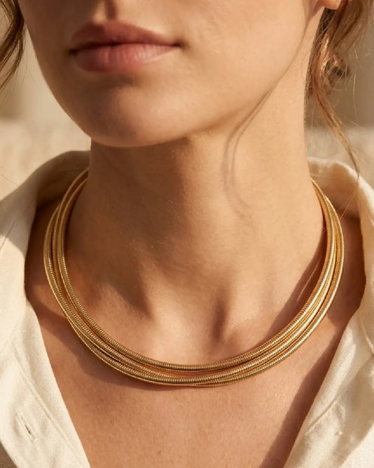 Multi-Line Coil Necklace
