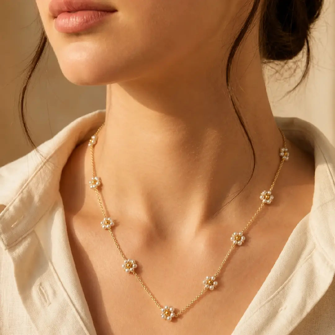 Pearl Flora Necklace