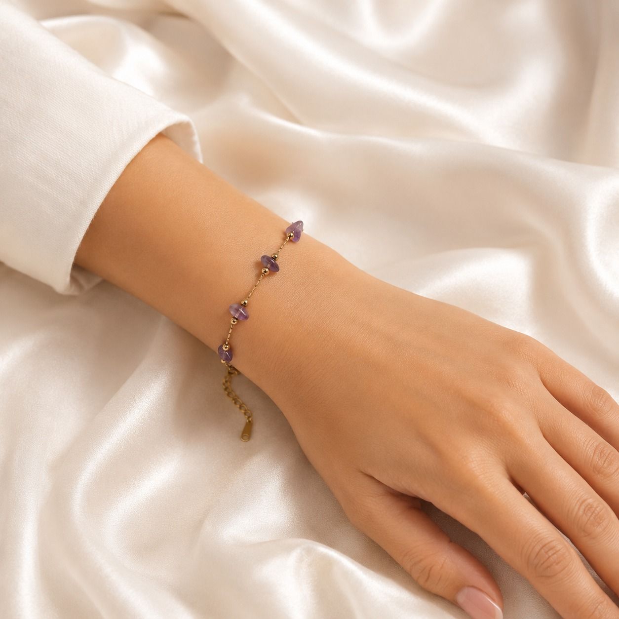 Petal Lavender Glow Bracelet