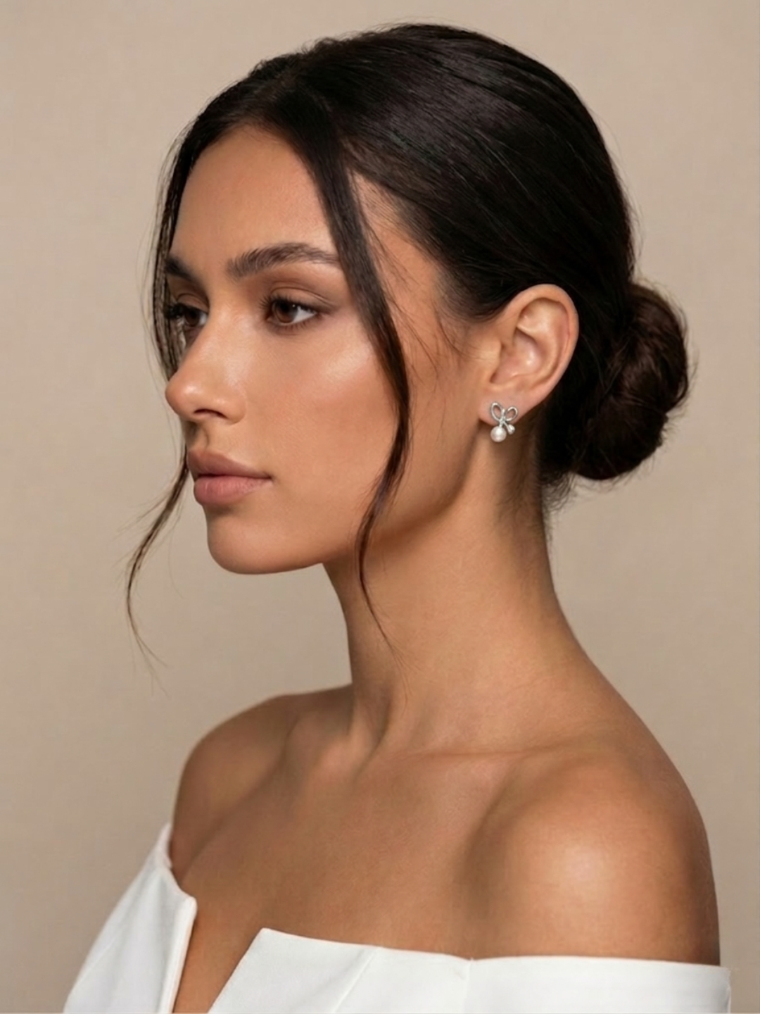 Butterfly pearl studs