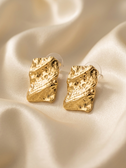 Sculpted Gold Studs