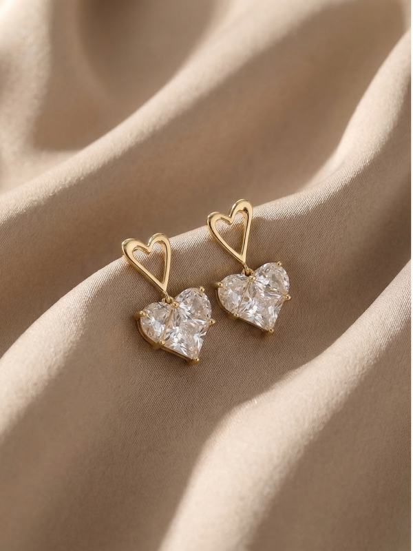 Heart Drop Earrings
