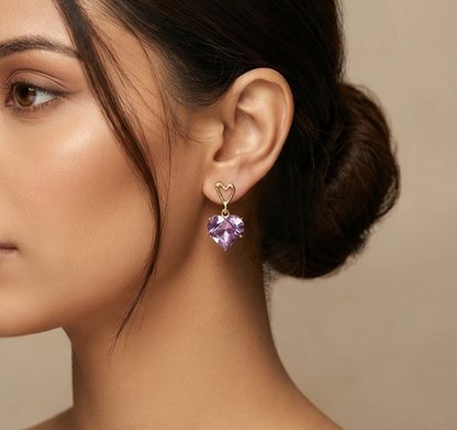 Heart Drop Earrings