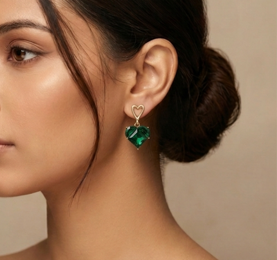Heart Drop Earrings
