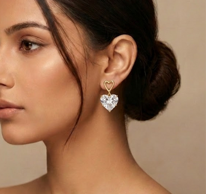Heart Drop Earrings