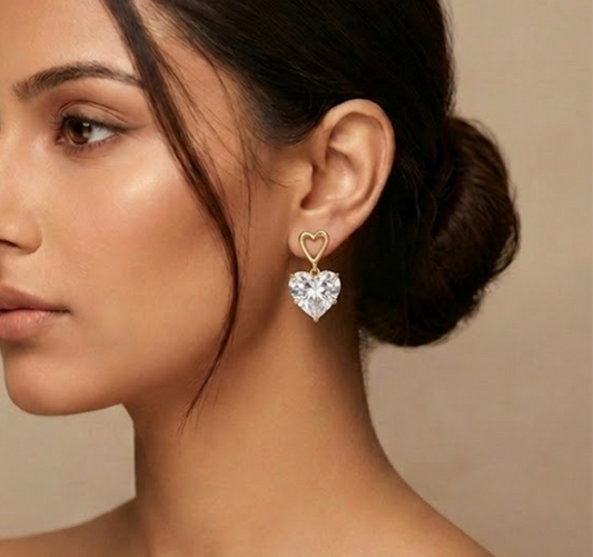 Heart Drop Earrings