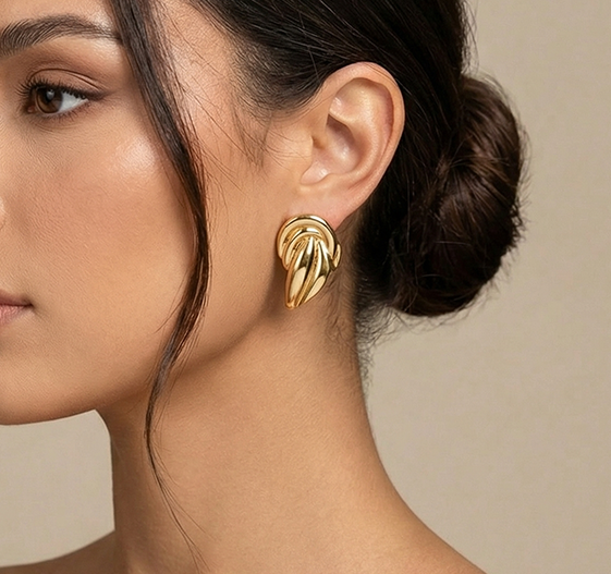 Gold Plated Celeste Flow Studs