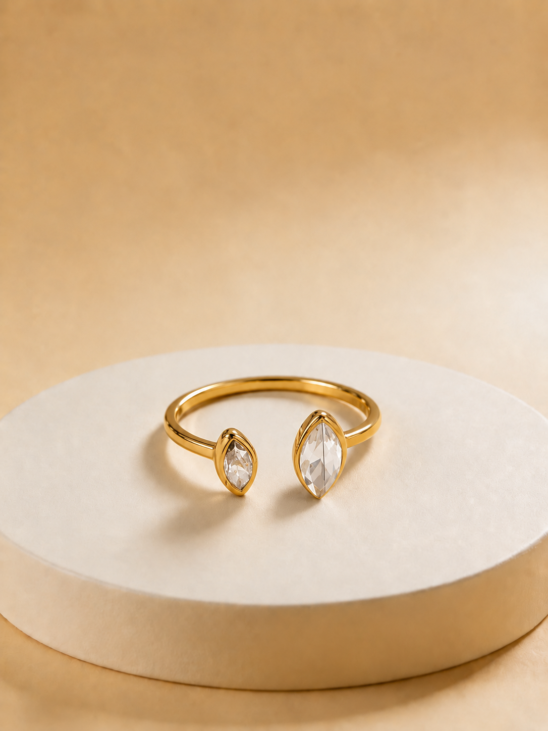 Dual Crystal Bloom Ring