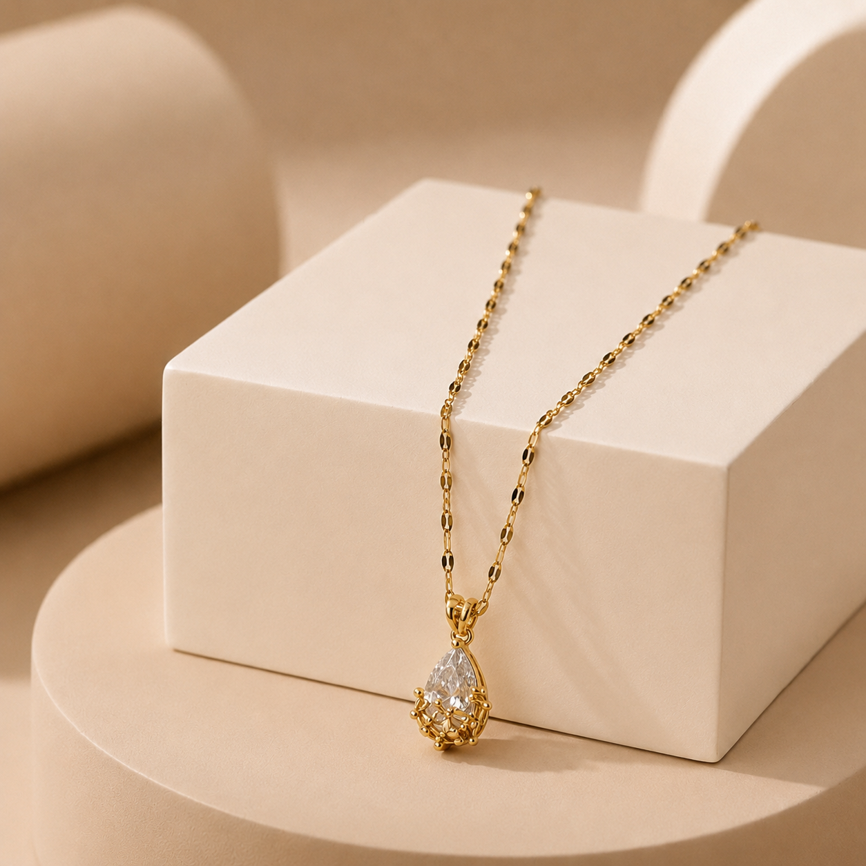 Crystal Teardrop Necklace