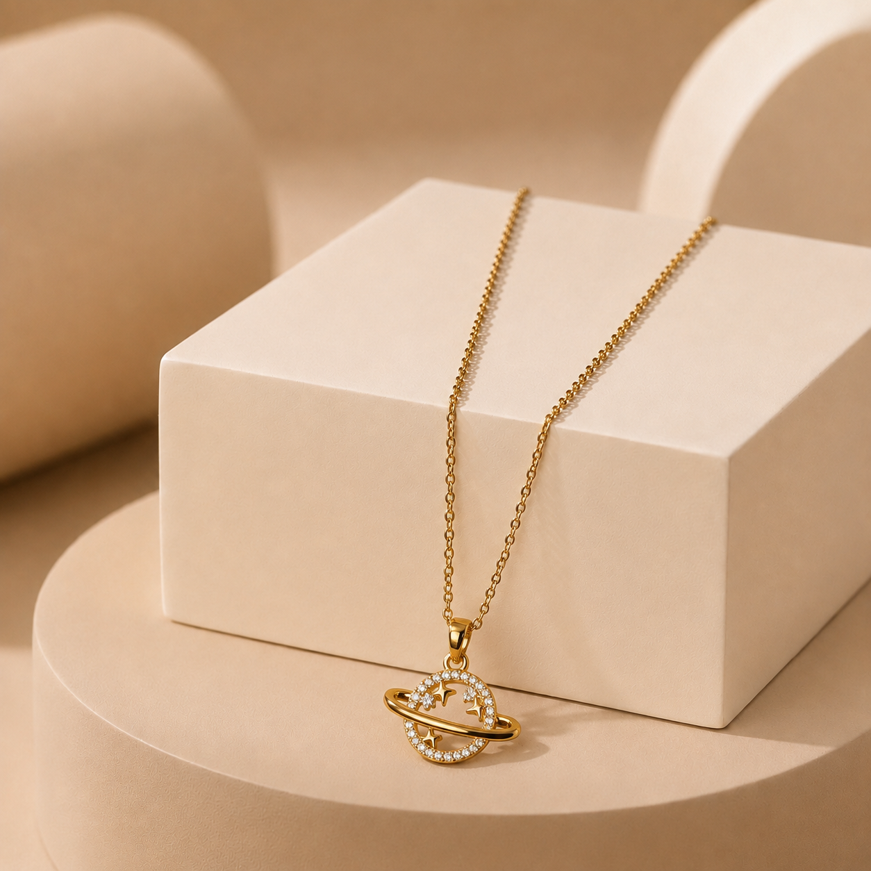 Celeste Saturn Necklace