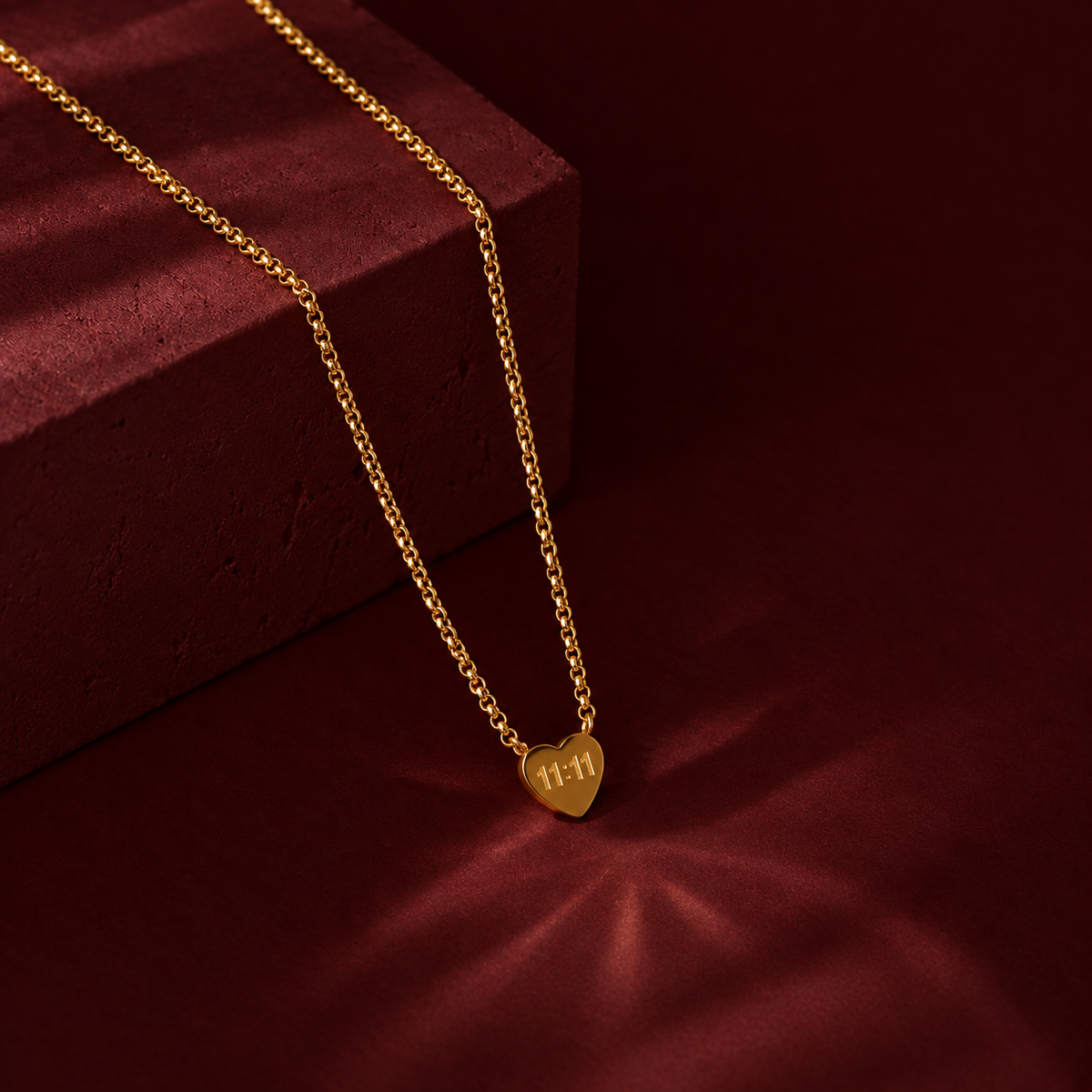 11:11 Heart Pendant Necklace