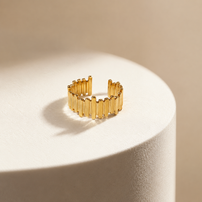 Ribbed Open Ring