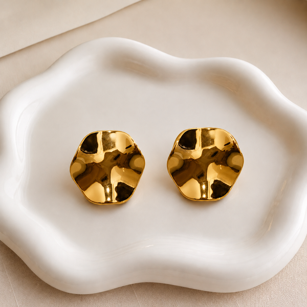 Gilded Wave Studs