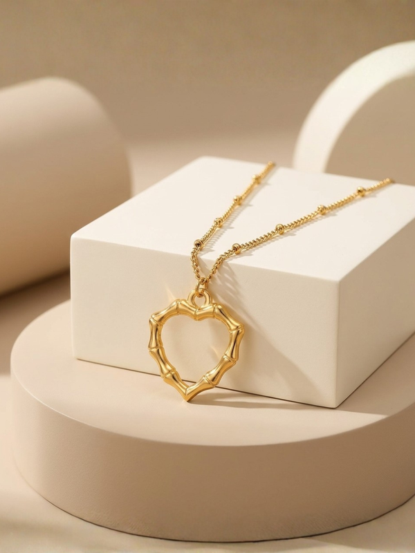 Bamboo Heart Necklace