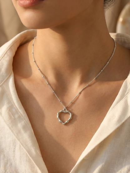 Bamboo Heart Necklace