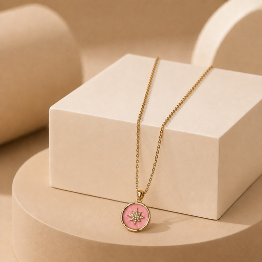Rosé Bloom Aura Necklace