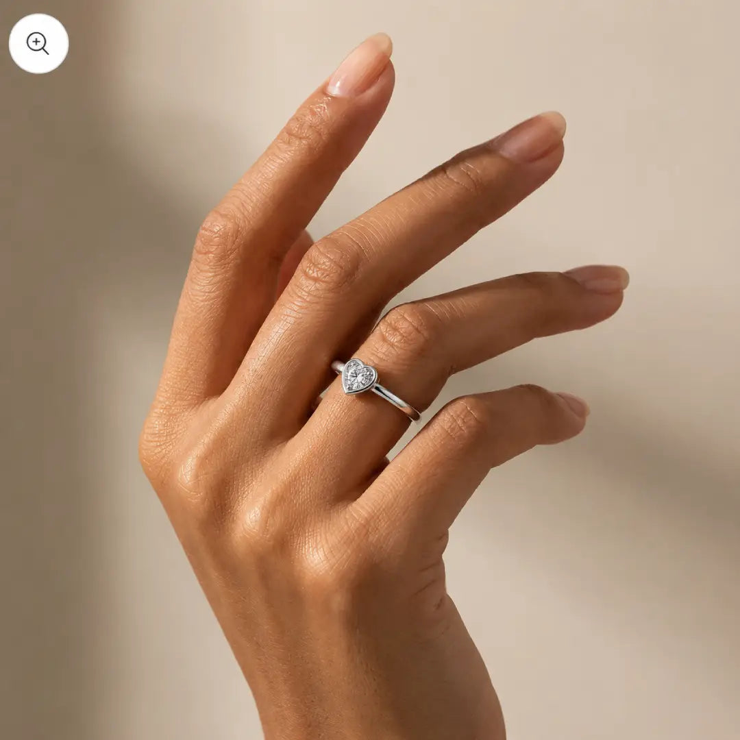 Celeste Heart Crystal Ring