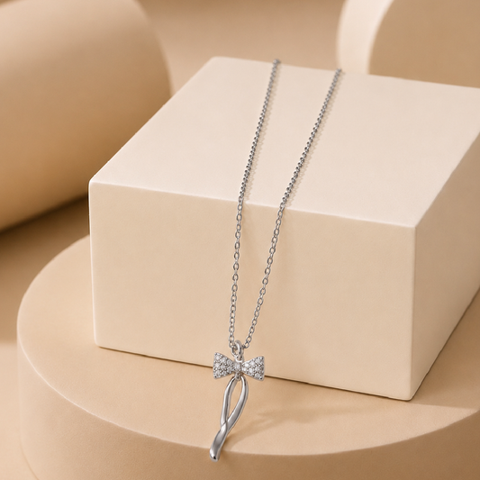 Crystal Butterfly Bow Pendant