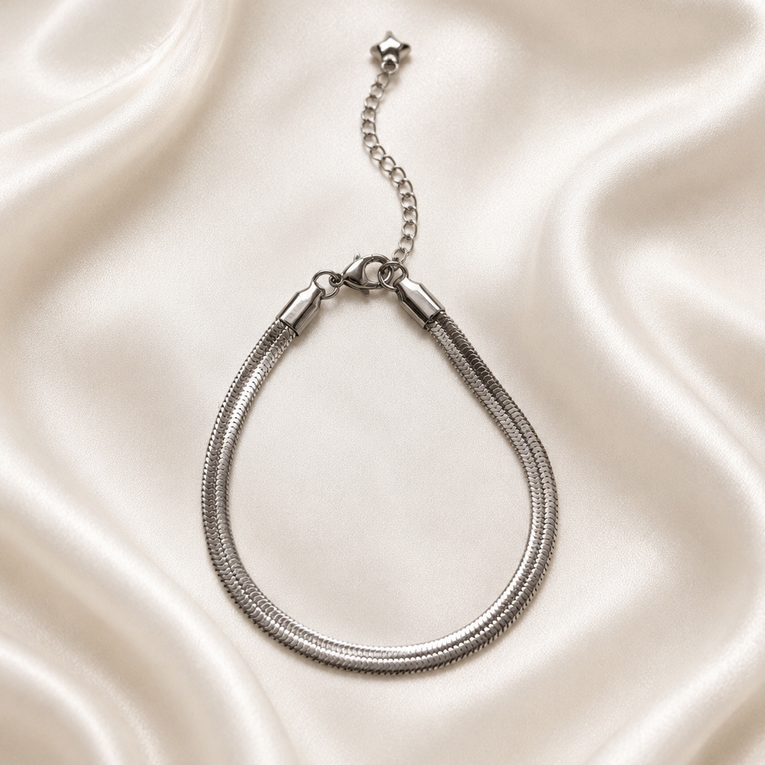Celeste Silver Bangle