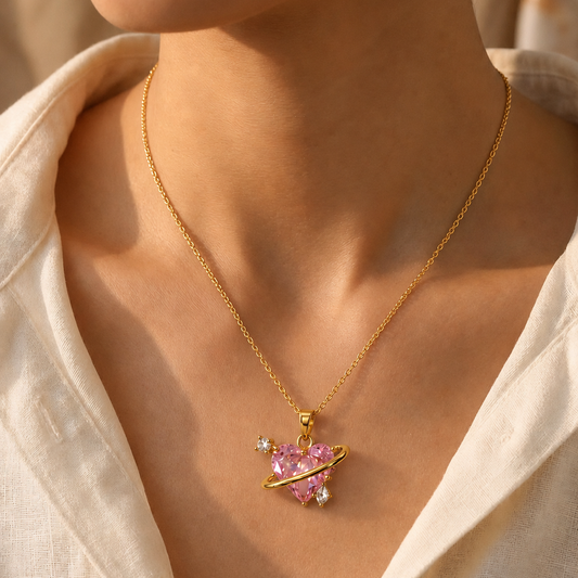 Saturn Love Necklace