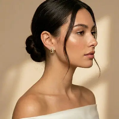 Halo Curve Crystal Earring