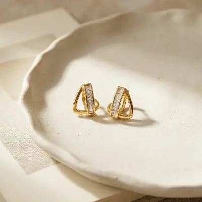 Halo Curve Crystal Earring