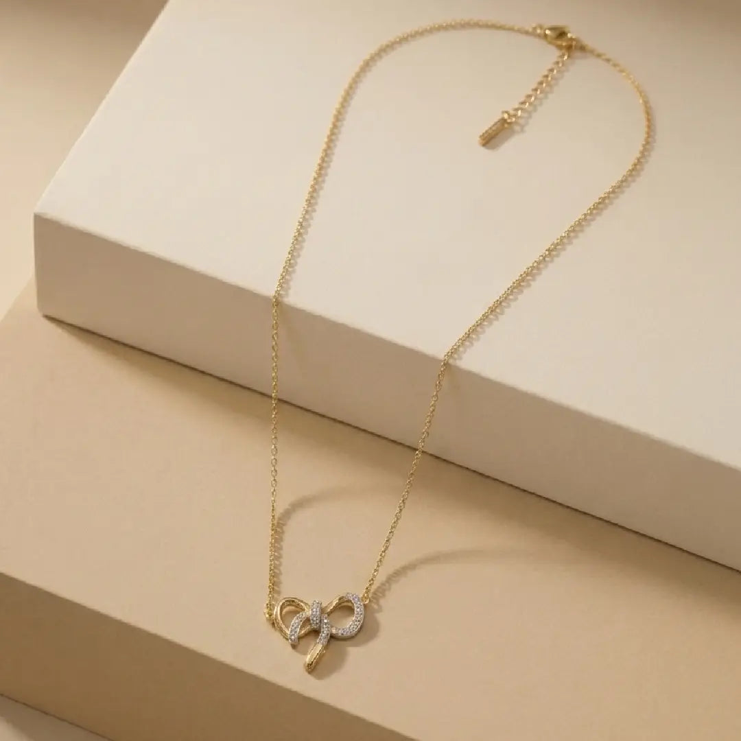 Lustre Ribbon Necklace