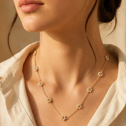 Pearl Flora Necklace