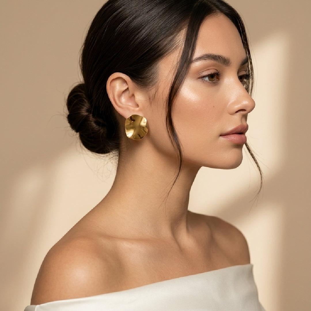Gilded Wave Studs