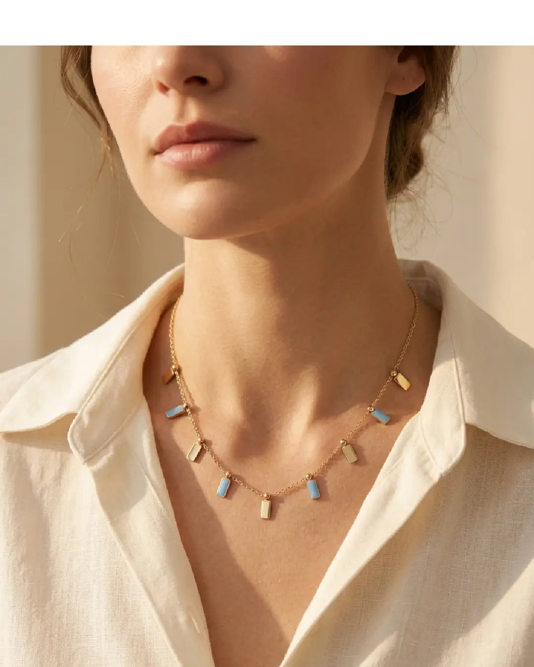 Rectangle Charm Necklace