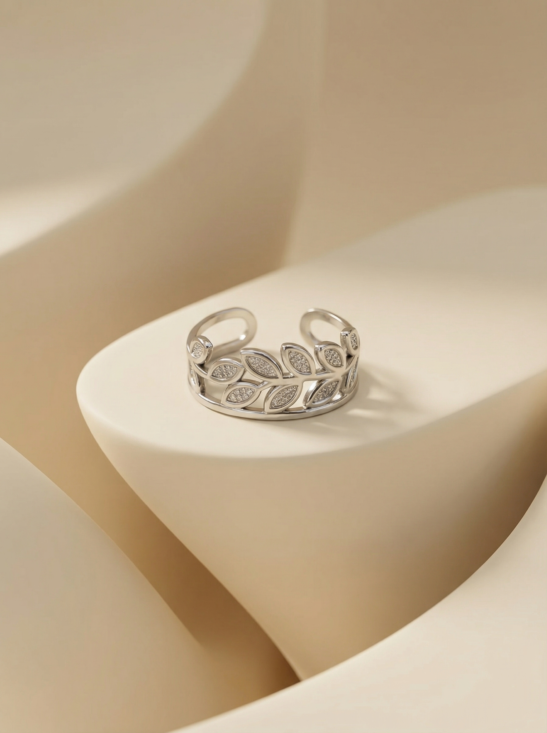 Silver tonned anti tarish ring for women and girls
