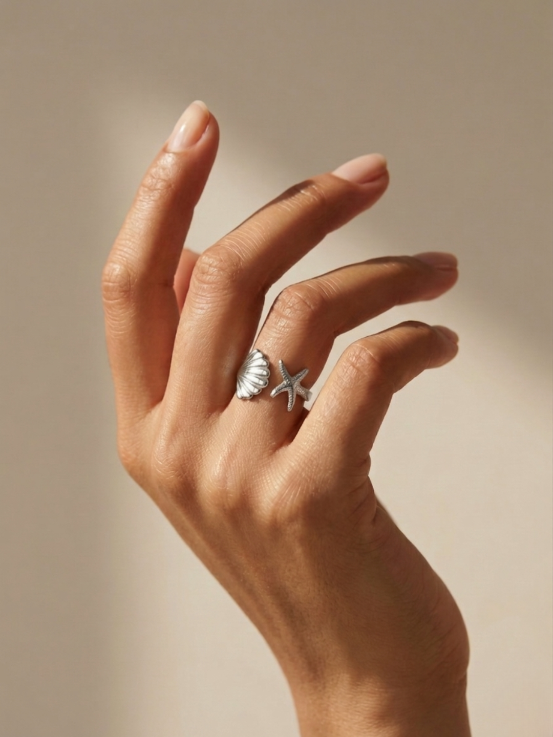 Woman wearing anti tarnish ring