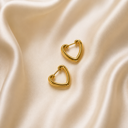 Mini Heart Hoops Earrings