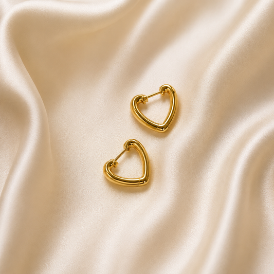 Mini Heart Hoops Earrings