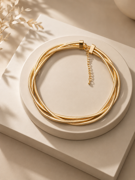 Multi-Line Coil Necklace