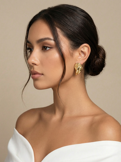 Gold Plated Celeste Flow Studs