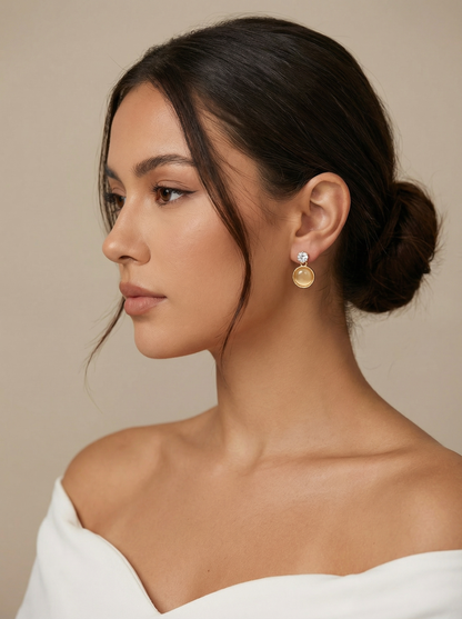 Moonstone muse earrings