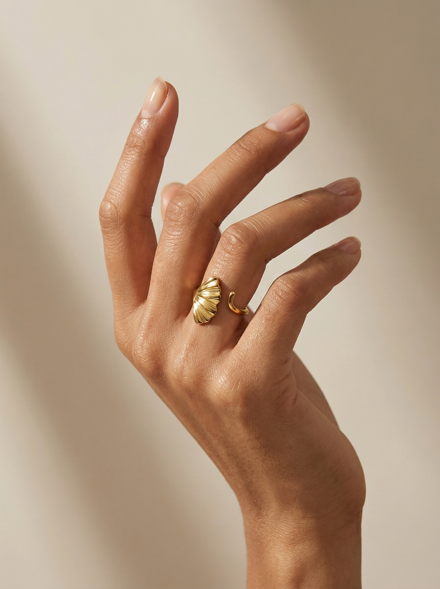 Golden Bloom arc ring