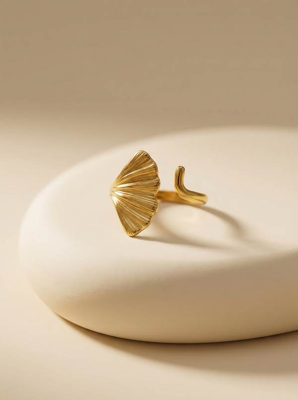 Golden Bloom arc ring