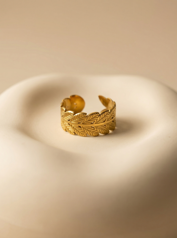 Golden fern ring