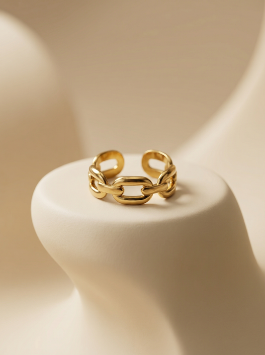 Gold plated Gilded link Ring