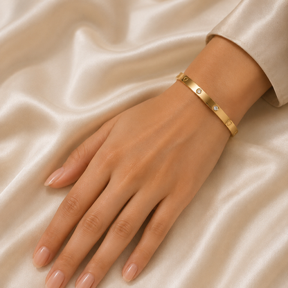 Golden Orbit Bangle