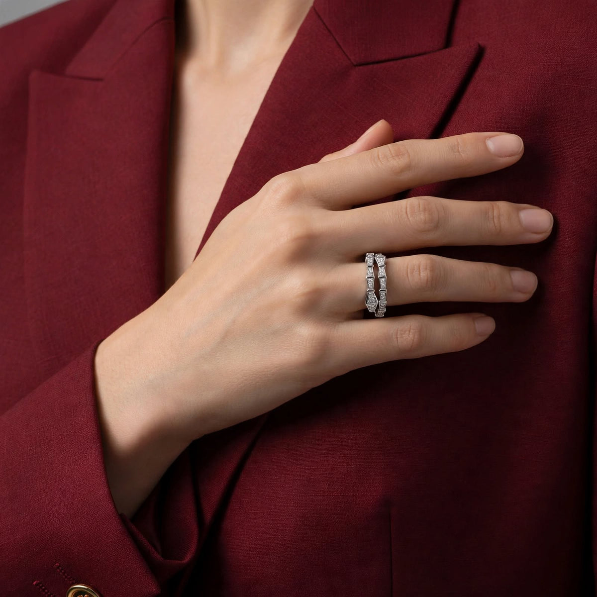 Crystal Link Ring