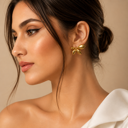 Golden Petal Earrings