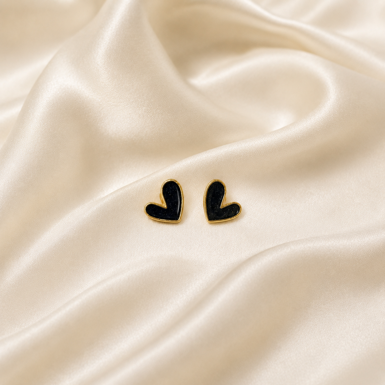 Black Heart Studs