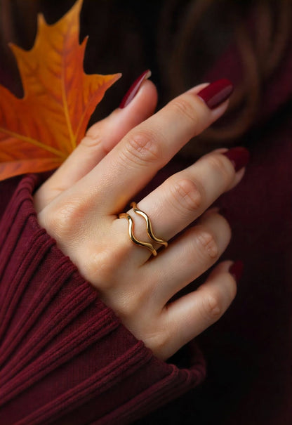 Twin Wave Ring
