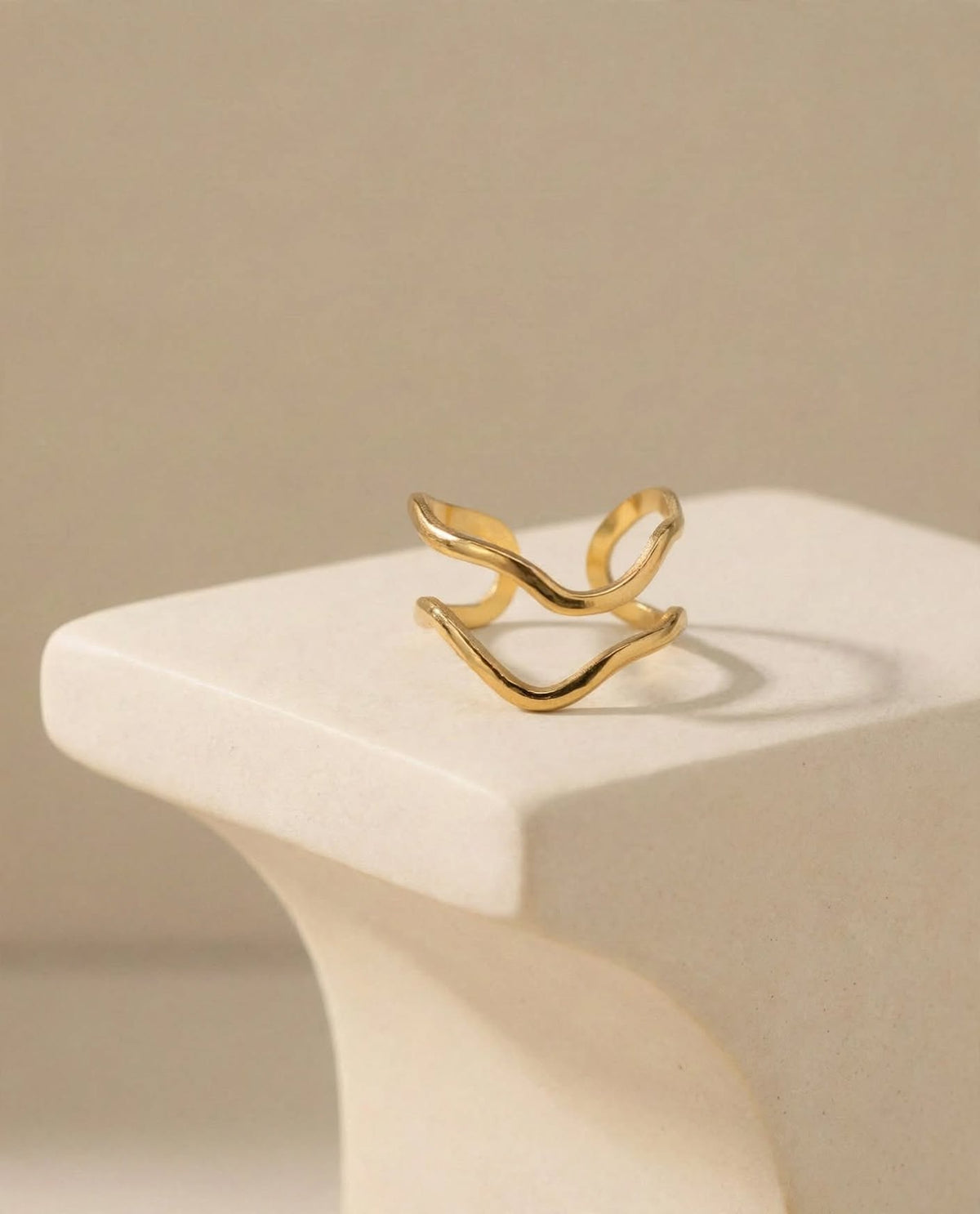 Twin Wave Ring
